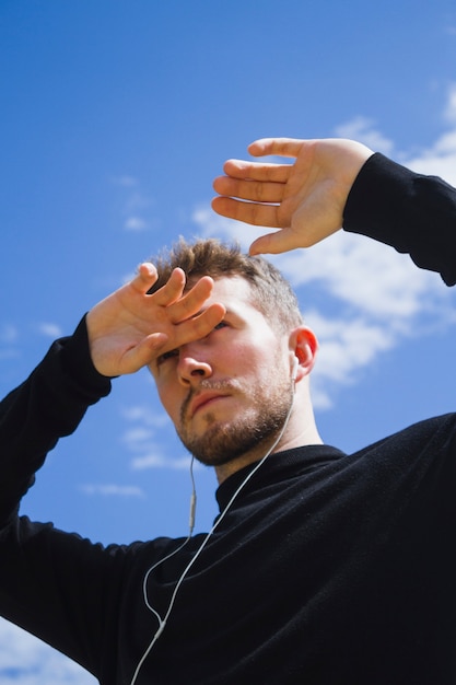 Portrait of a man looking away