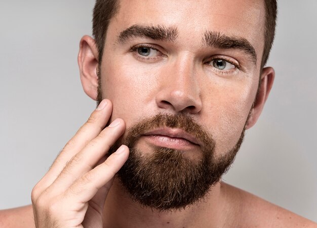 Portrait of man looking away