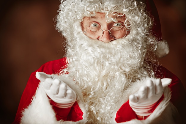 Portrait of Man in Santa Claus Costume