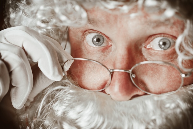 Portrait of man in santa claus costume