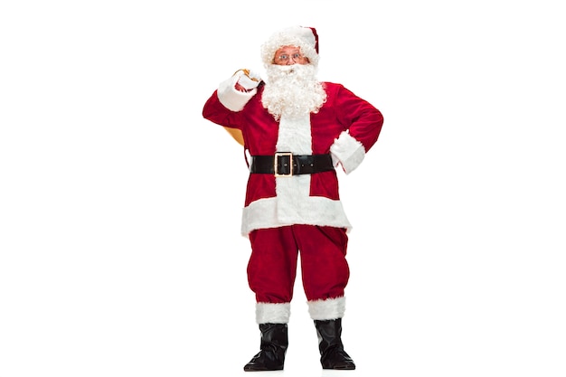 Portrait of Man in Santa Claus Costume