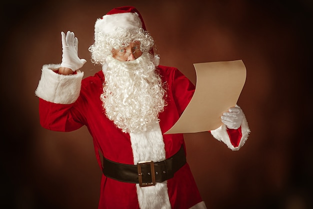 Portrait of Man in Santa Claus Costume