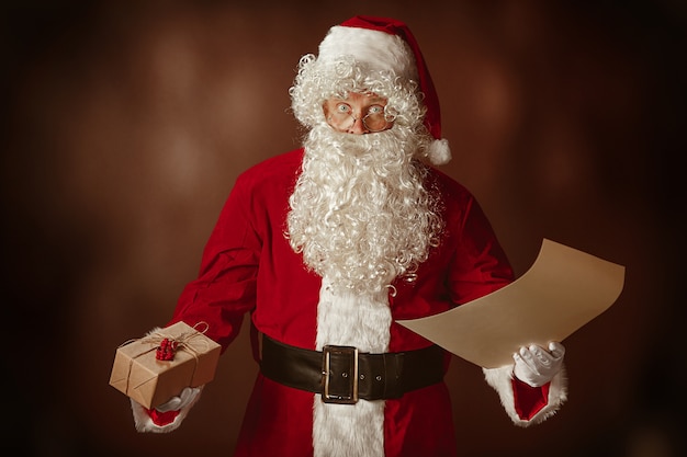 Portrait of Man in Santa Claus Costume