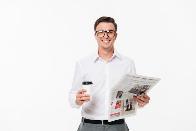 Portrait of a man in a white shirt and eyeglasses