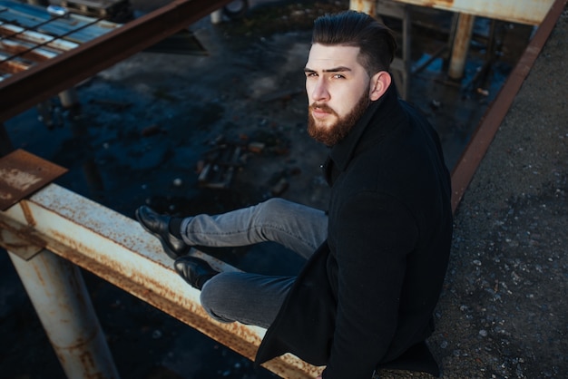 Free photo portrait of a man with a beard. ukraine sumy