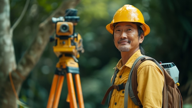 Free photo portrait of man working as engineer