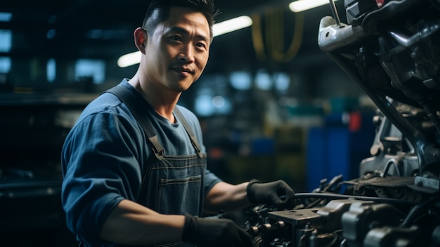 Free photo portrait of man working as mechanic