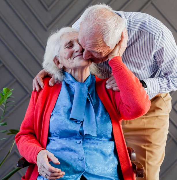 Portrait of mature man and woman in love