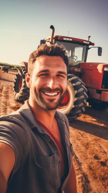 Portrait of millennial man living life in the country side after moving from the city