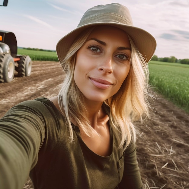 Portrait of millennial woman living in the country side after moving from the city