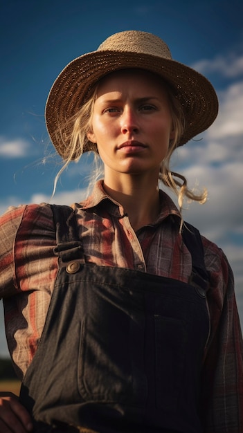 Free photo portrait of millennial woman living in the country side after moving from the city