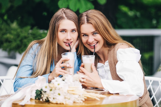 Portrait of mother and daughter spending time together