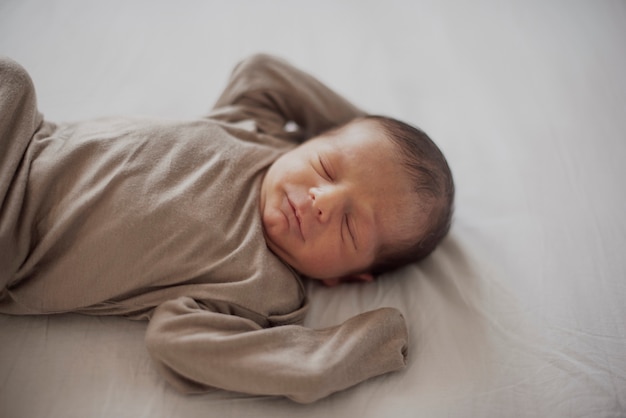 Portrait of new born sleeping