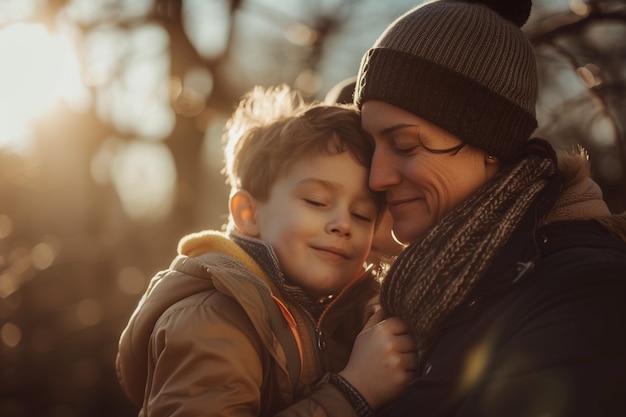 Foto gratuita ritratto di una famiglia non tradizionale con una madre single