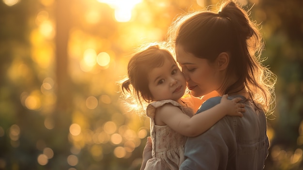 Free photo portrait of non-traditional family with single mother