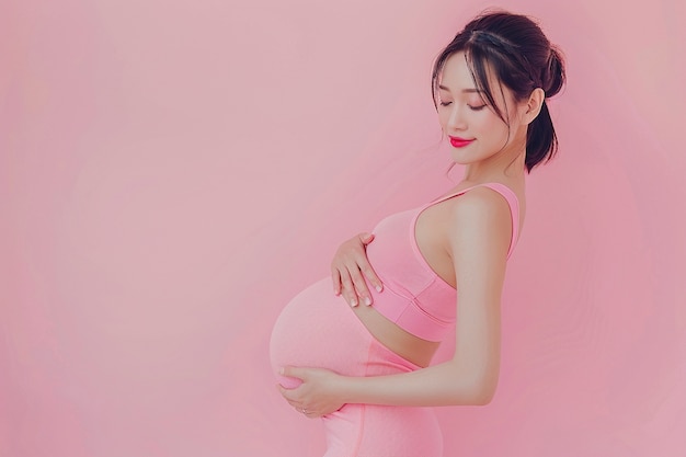 Бесплатное фото Портрет красивой беременной женщины