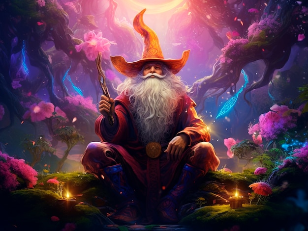 무료 사진 portrait of fantasy wizard character