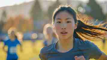 무료 사진 portrait of female athlete competing in the olympic games