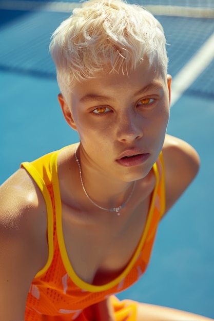 無料写真 女性テニス選手の肖像画