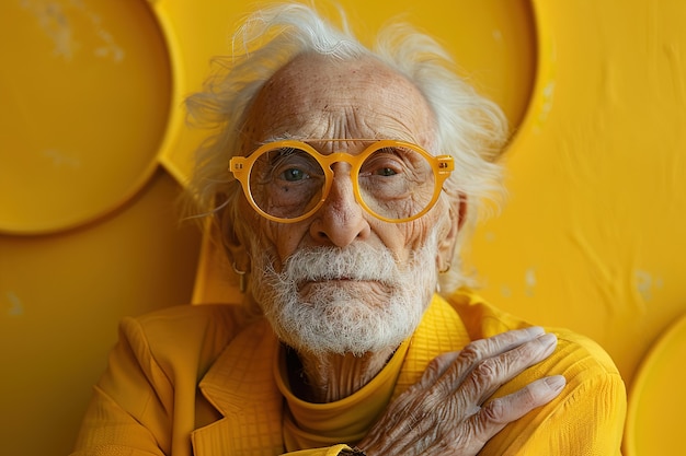 Бесплатное фото Портрет человека в желтом