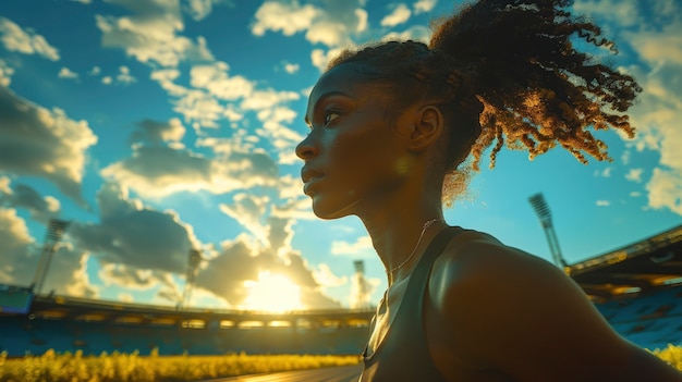 無料写真 portrait of woman competing in the olympic games championship