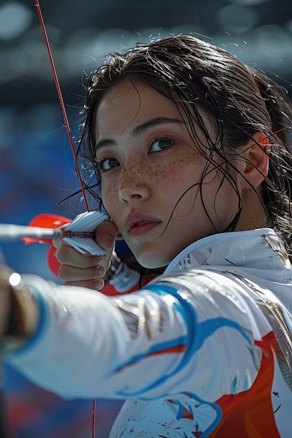 Бесплатное фото portrait of woman competing in the olympic games