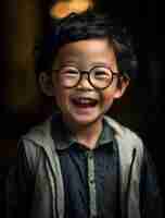 無料写真 笑顔の若いアジア人の男の子の肖像画