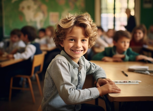 無料写真 学校に通う若い男子生徒のポートレート