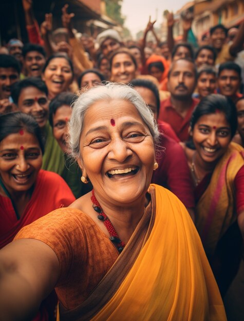Portrait of old indian women