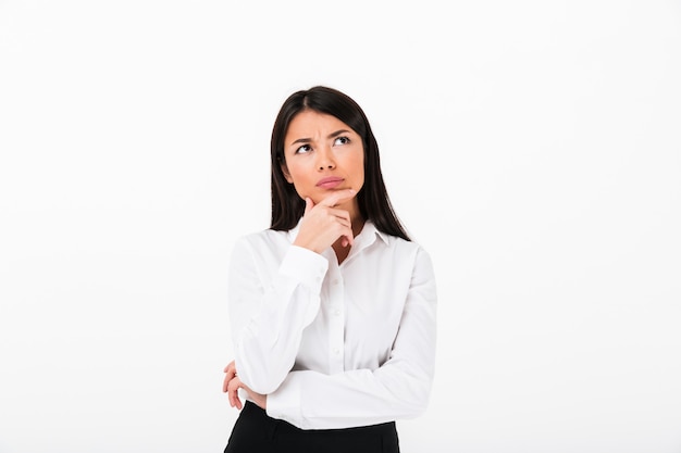 Portrait of a pensive asian businesswoman