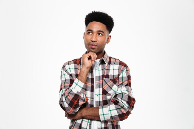 Portrait of a pensive young african man