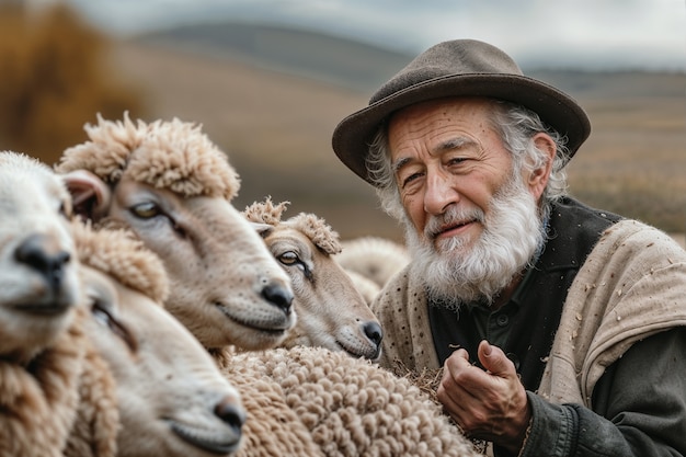 Портрет людей, отвечающих за овцеводческую ферму