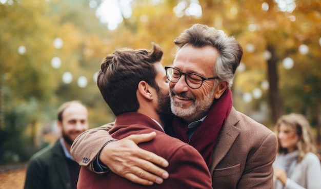 Portrait of people hugging each other in honor of hugging day celebration