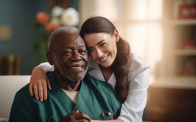 Free photo portrait of people hugging each other in honor of hugging day celebration