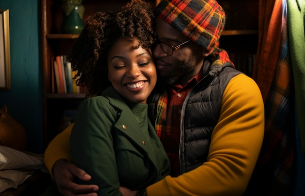 Free photo portrait of people hugging each other in honor of hugging day celebration