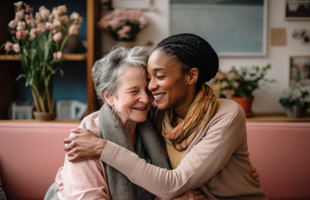 Portrait of people hugging each other in honor of hugging day celebration
