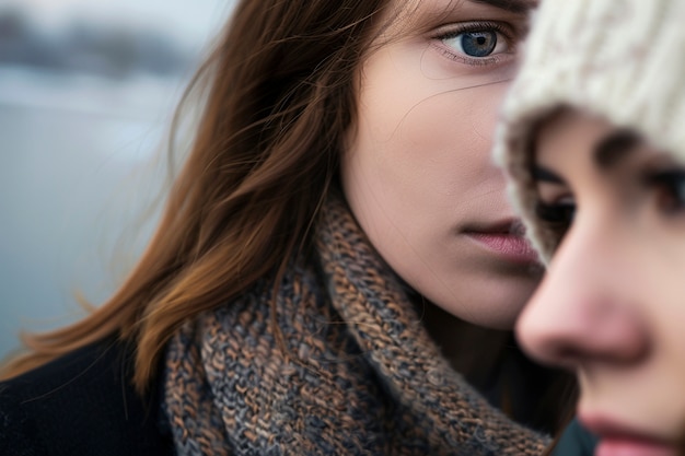 Foto gratuita ritratto di persone con autismo che aumentano la consapevolezza dei disturbi dello spettro nel giorno dell'autismo