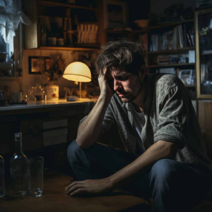 Free Photo portrait of person suffering from hangover
