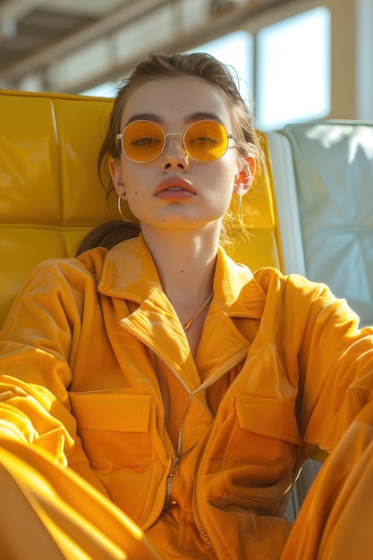 Portrait of person wearing yellow