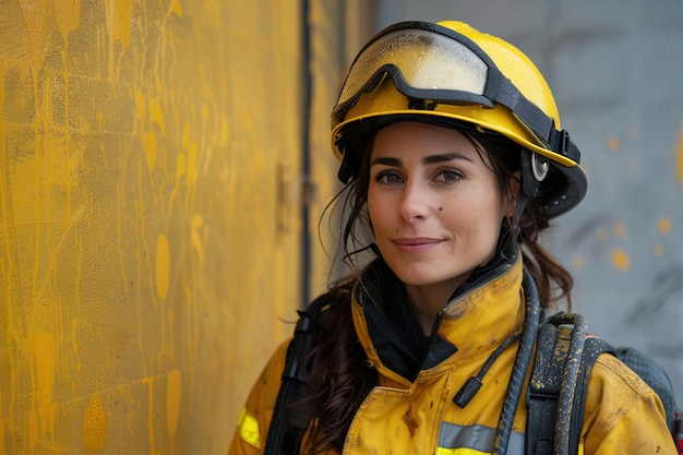 Foto gratuita ritratto di una persona vestita di giallo