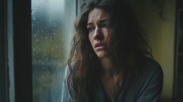 Free photo portrait of person with depression