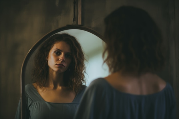portrait of person with different personalities