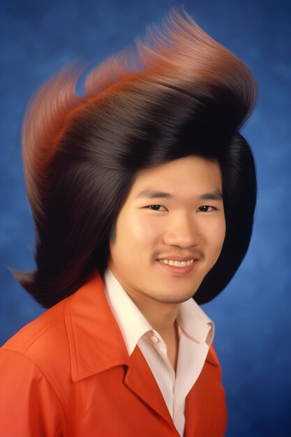 portrait of person with funny wig