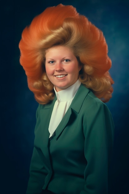 Portrait of person with funny wig