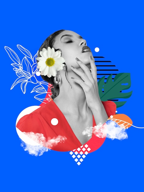 portrait of person with nature elements
