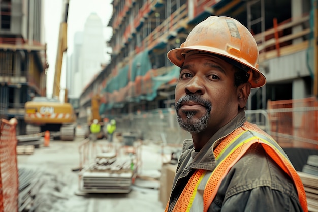 Портрет человека, работающего в строительстве