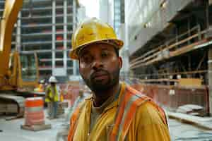 Free photo portrait of person working in the construction field