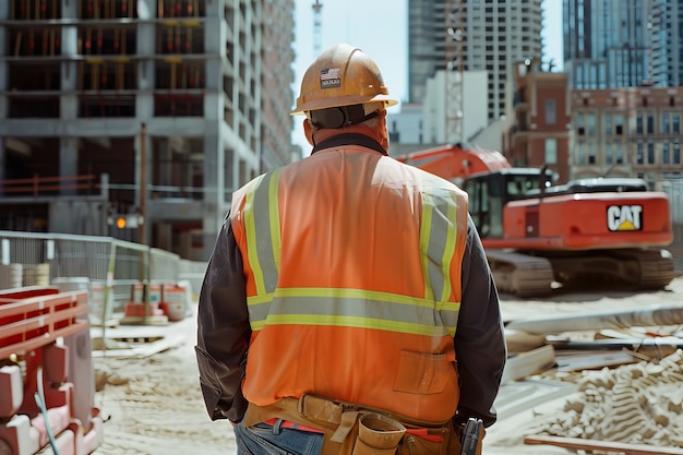 Portrait of person working in the construction field