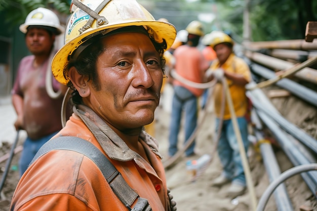 Free photo portrait of person working in the construction field