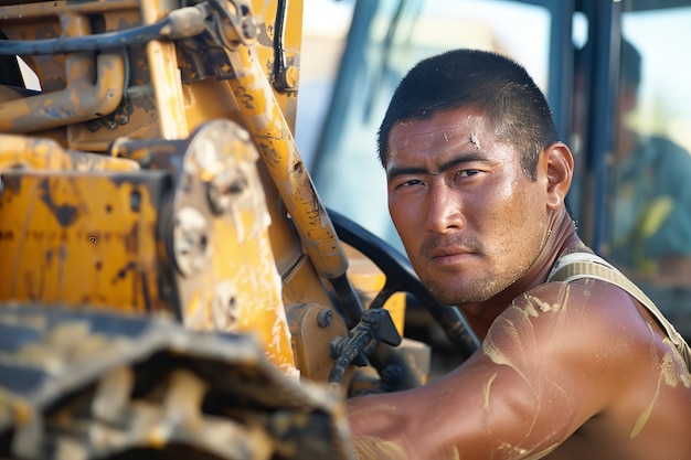 Free photo portrait of person working in the construction industry